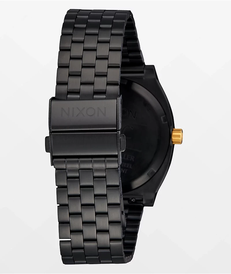 Nixon x 2PAC Time Teller Black & Gold Analog Watch