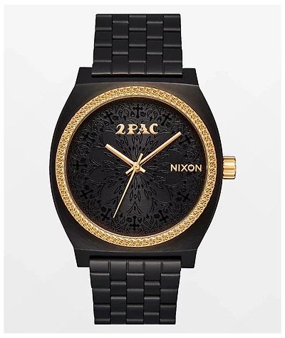 Nixon x 2PAC Time Teller Black & Gold Analog Watch