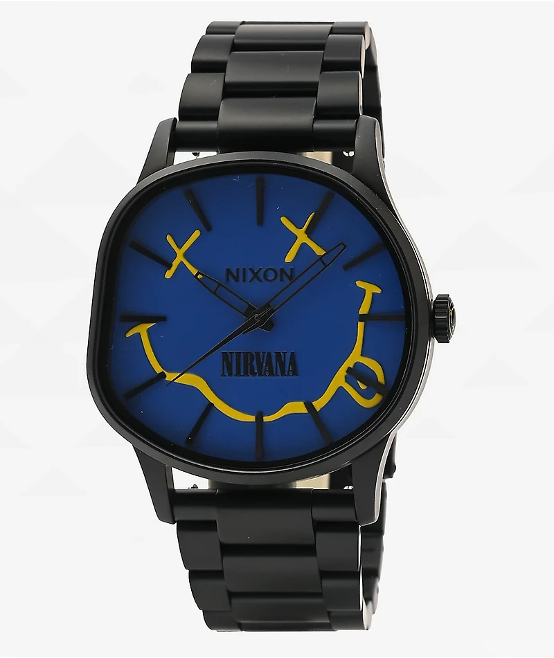 Nixon x Nirvana Sentry Wobble Black Analog Watch