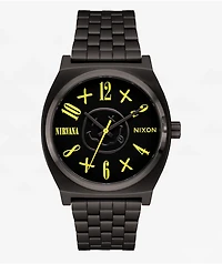 Nixon x Nirvana Time Teller Black Analog Watch