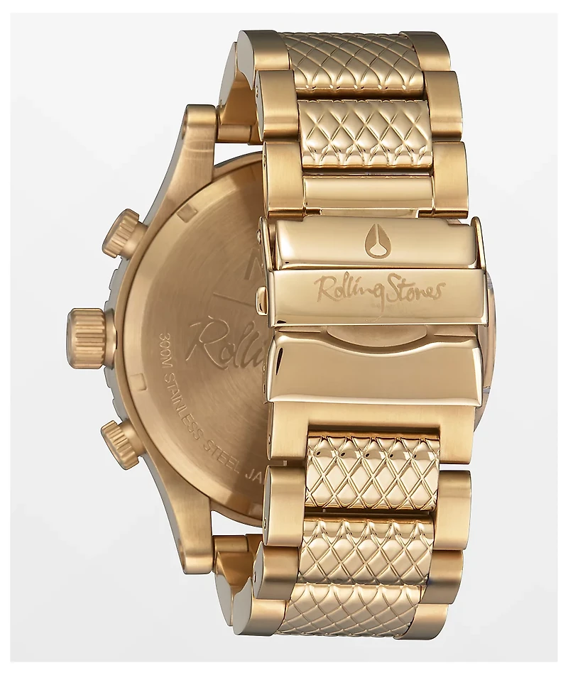 Nixon x The Rolling Stones 51-30 Gold Analog Watch