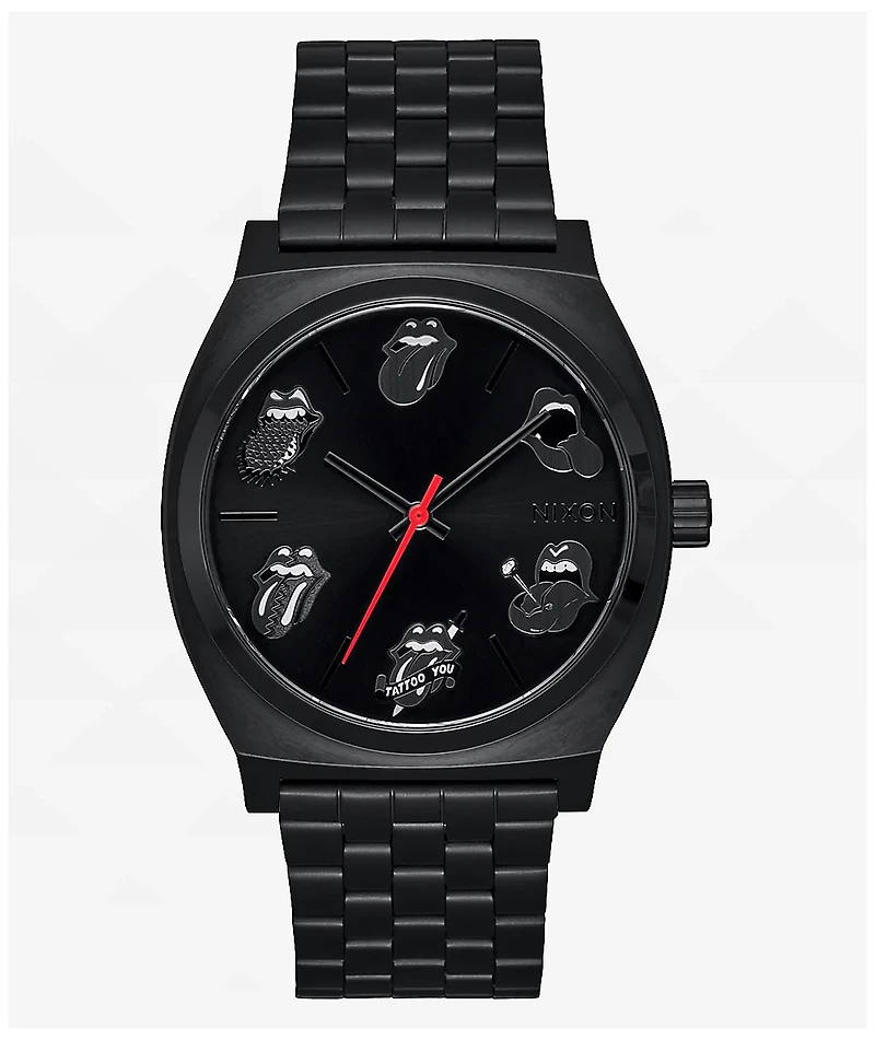 Nixon x The Rolling Stones Time Teller Black Analog Watch