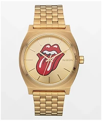 Nixon x The Rolling Stones Time Teller Gold Analog Watch