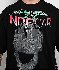 No Fear Roses Skull Black T-Shirt
