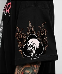No Fear Roses Skull Black T-Shirt