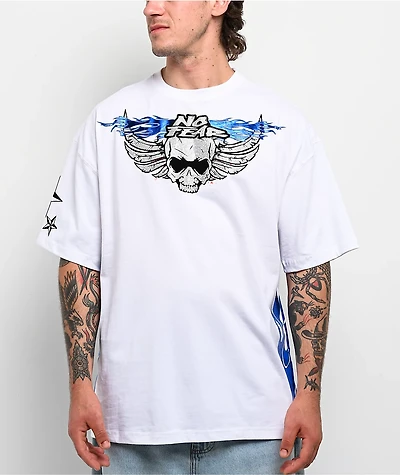 No Fear Skull Wings White T-Shirt