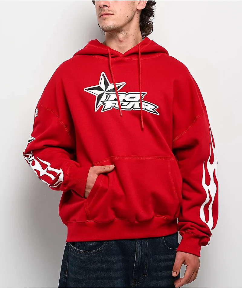 No Fear Star Red Hoodie