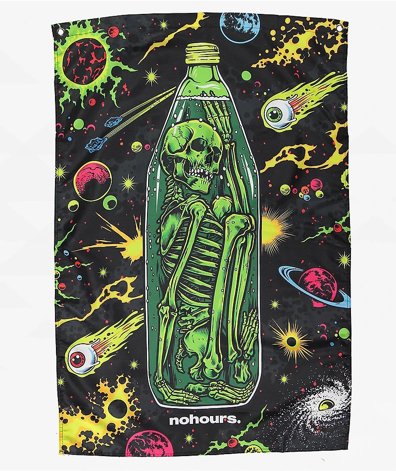 No Hours Cosmic Bottle Black Banner