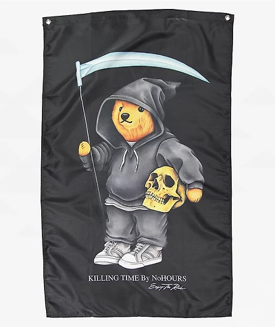 No Hours Killing Time Black Banner