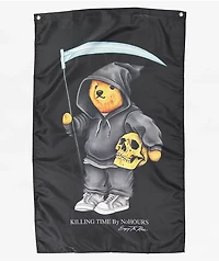 No Hours Killing Time Black Banner