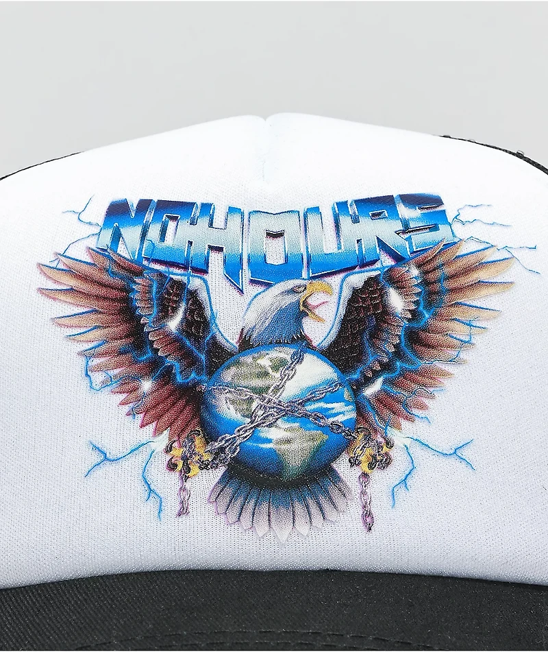 NoHours Chains Black & White Trucker Hat