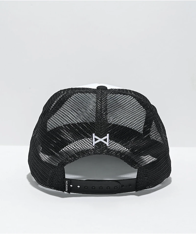 NoHours Chains Black & White Trucker Hat