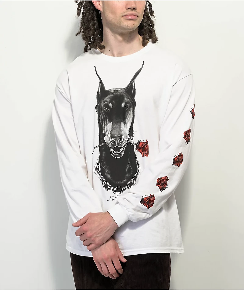 NoHours Doby White Long Sleeve T-Shirt