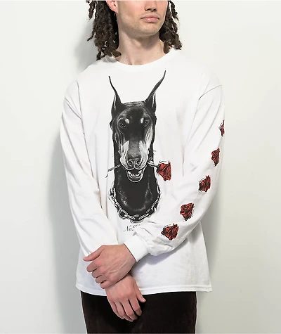 NoHours Doby White Long Sleeve T-Shirt