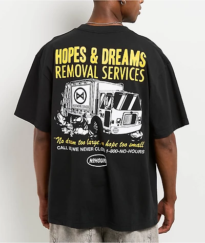 NoHours Dump Truck Black T-Shirt