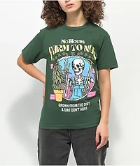 NoHours Farm To Nug Dark Green T-Shirt
