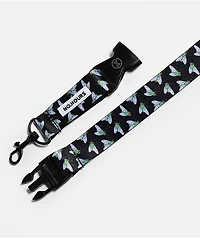 NoHours Fly Paper Black Lanyard