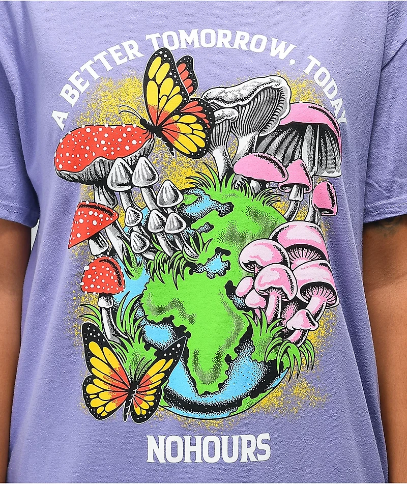 NoHours Global Purple T-Shirt
