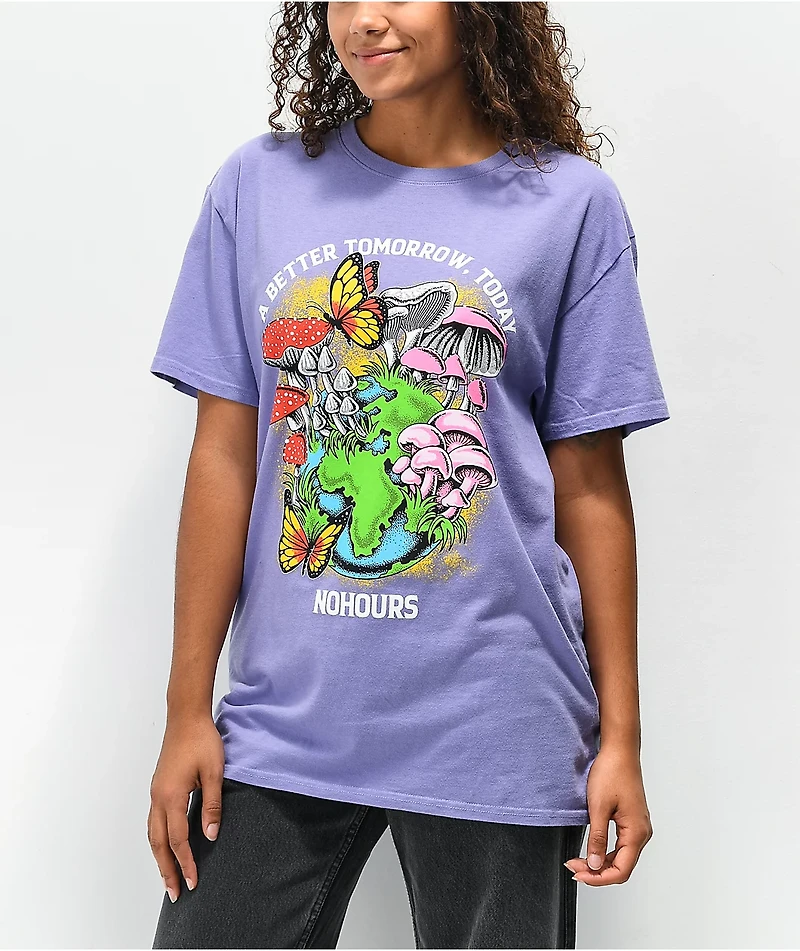 NoHours Global Purple T-Shirt