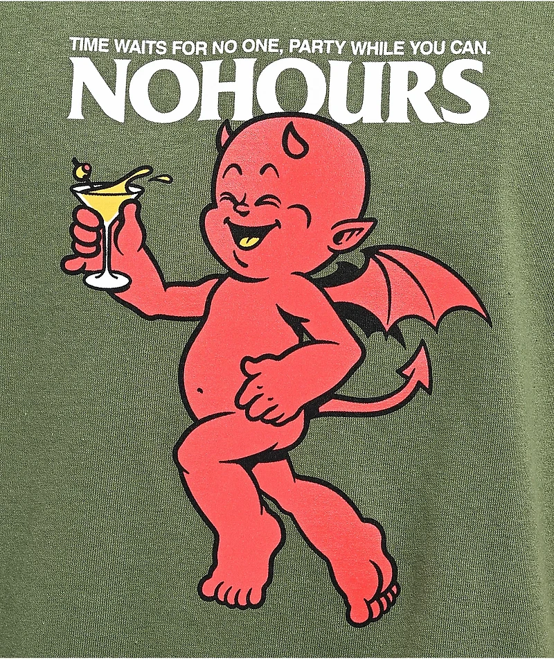NoHours Party Green T-Shirt