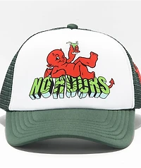 NoHours Relax Green & White Trucker Hat
