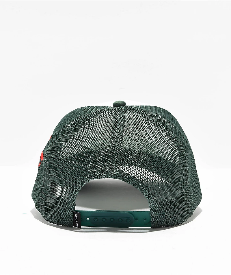 NoHours Relax Green & White Trucker Hat