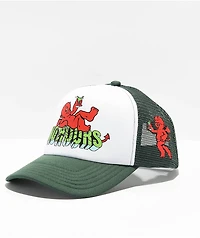NoHours Relax Green & White Trucker Hat