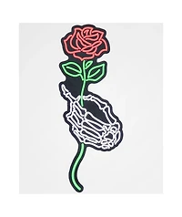 NoHours Skeleton Hand & Rose Sticker