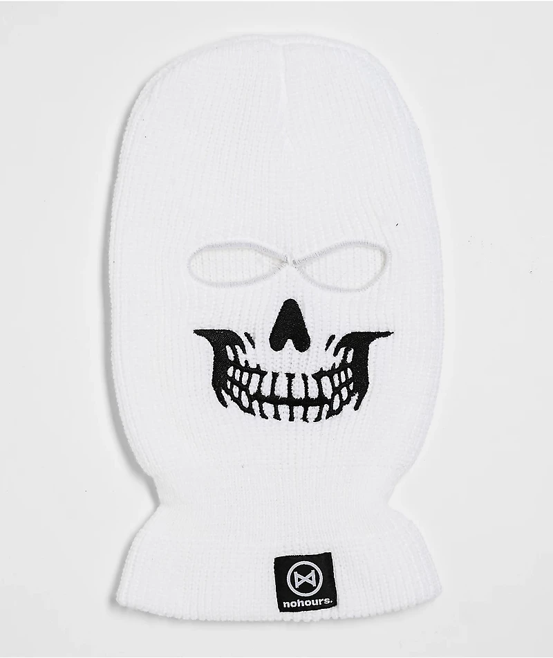 NoHours Skullator White Balaclava
