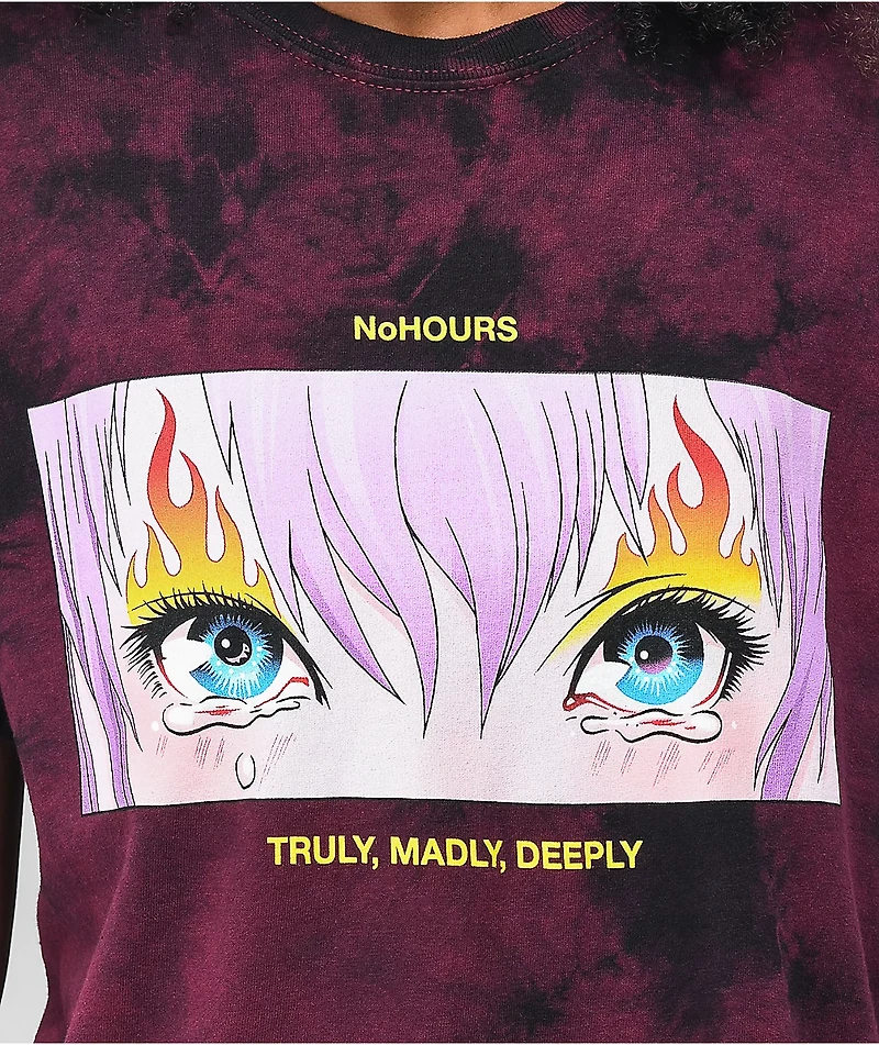 NoHours Truly Maroon Wash T-Shirt