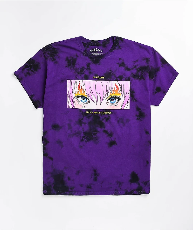NoHours Truly Purple Tie Dye T-Shirt