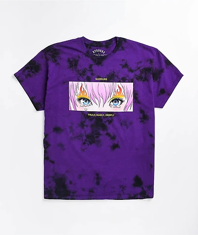 NoHours Truly Purple Tie Dye T-Shirt
