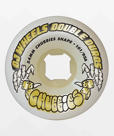 OJ Double Duro Chubbies 54mm 101a/95a White Skateboard Wheels