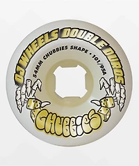 OJ Double Duro Chubbies 54mm 101a/95a White Skateboard Wheels
