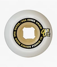 OJ Double Duro Hardline 54mm 99a/95a White & Gum Skateboard Wheels