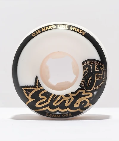 OJ Elite 54mm 99a White Skateboard Wheels
