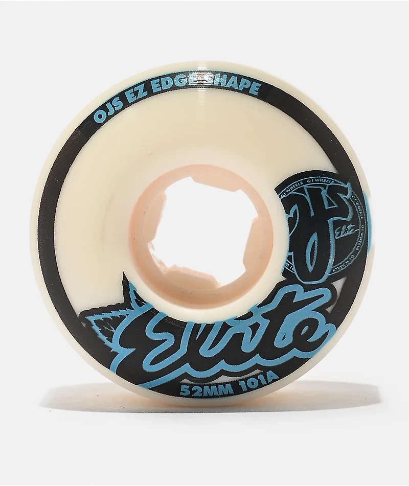 OJ Elite EZ EDGE 52mm 101a White Skateboard Wheels