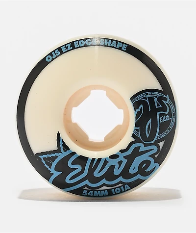 OJ Elite EZ EDGE 54mm 101a White Skateboard Wheels