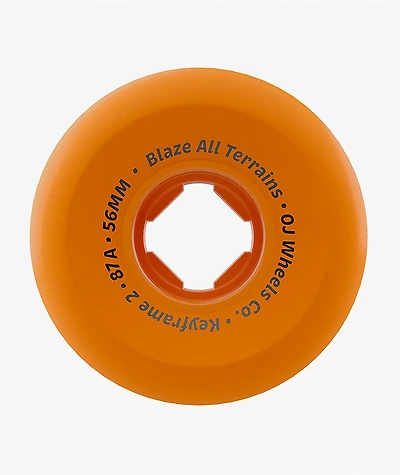 OJ Keyframe 2 56mm 87a Orange Cruiser Skateboard Wheels