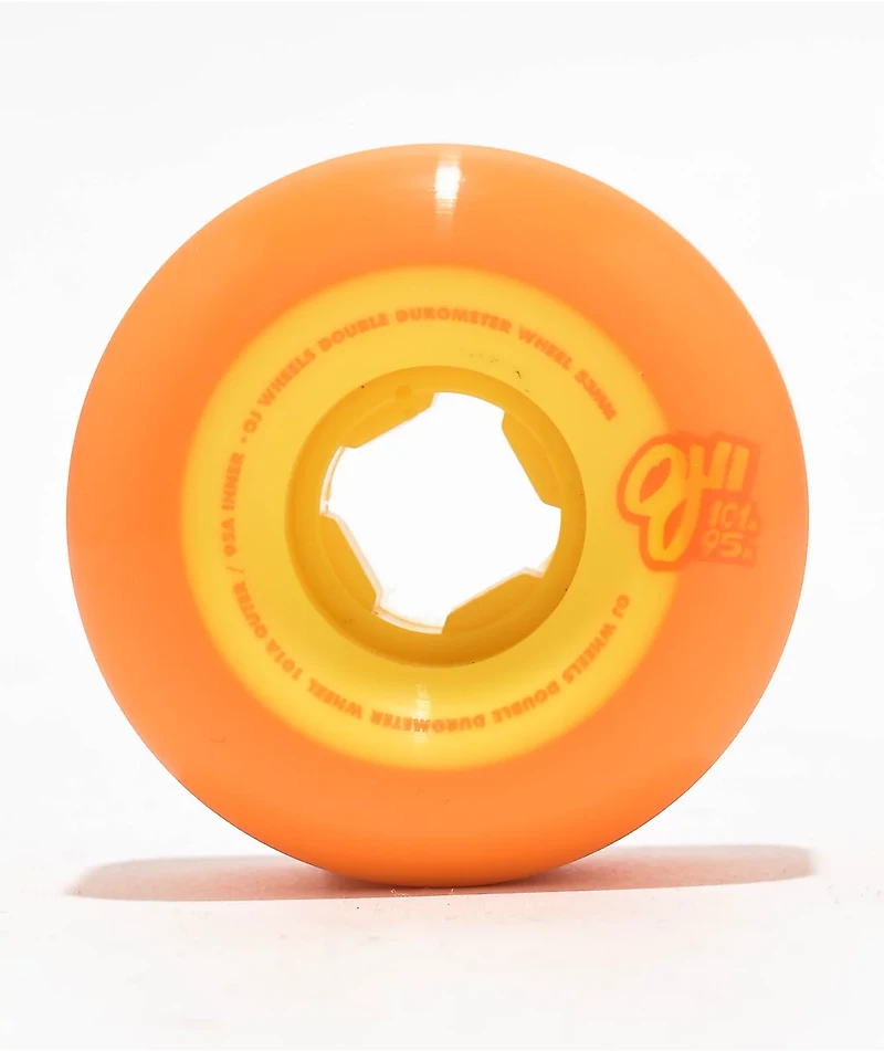 OJ Pastel Double Duros 53mm 101a Orange Skateboard Wheels
