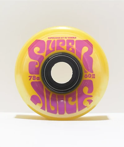 OJ Super Juice 60mm 78a Yellow Cruiser Skateboard Wheels