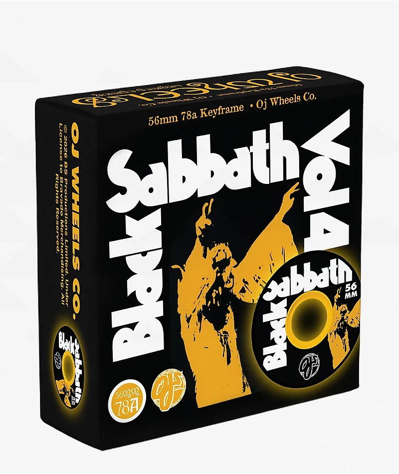 OJ x Black Sabbath Vol. 4 Keyframe 56mm 78a Black Skateboard Wheels