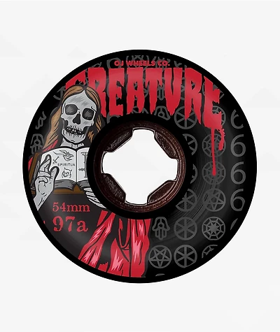 OJ x Creature The Book Of Bloodsuckers Hardline 54mm 97a Black Skateboard Wheels
