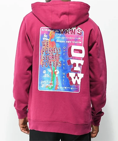 OTW Positive Vibes Dark Pink Hoodie