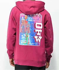 OTW Positive Vibes Dark Pink Hoodie