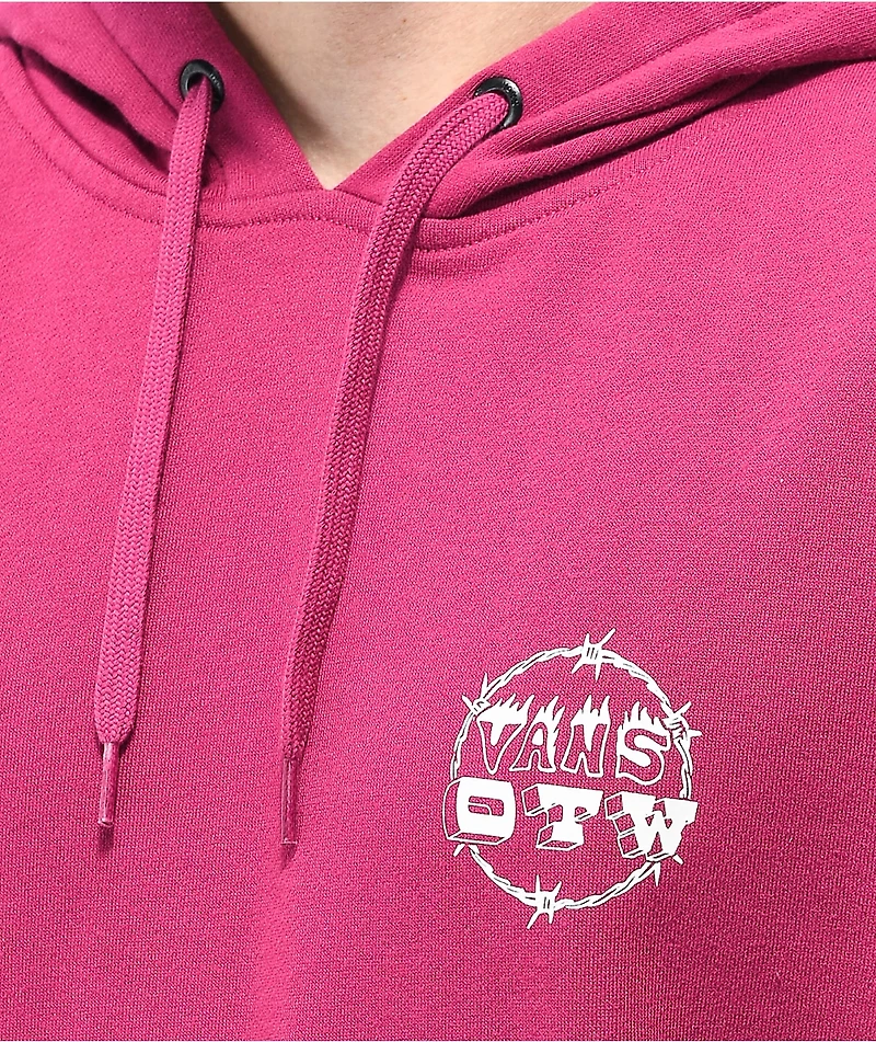 OTW Positive Vibes Dark Pink Hoodie