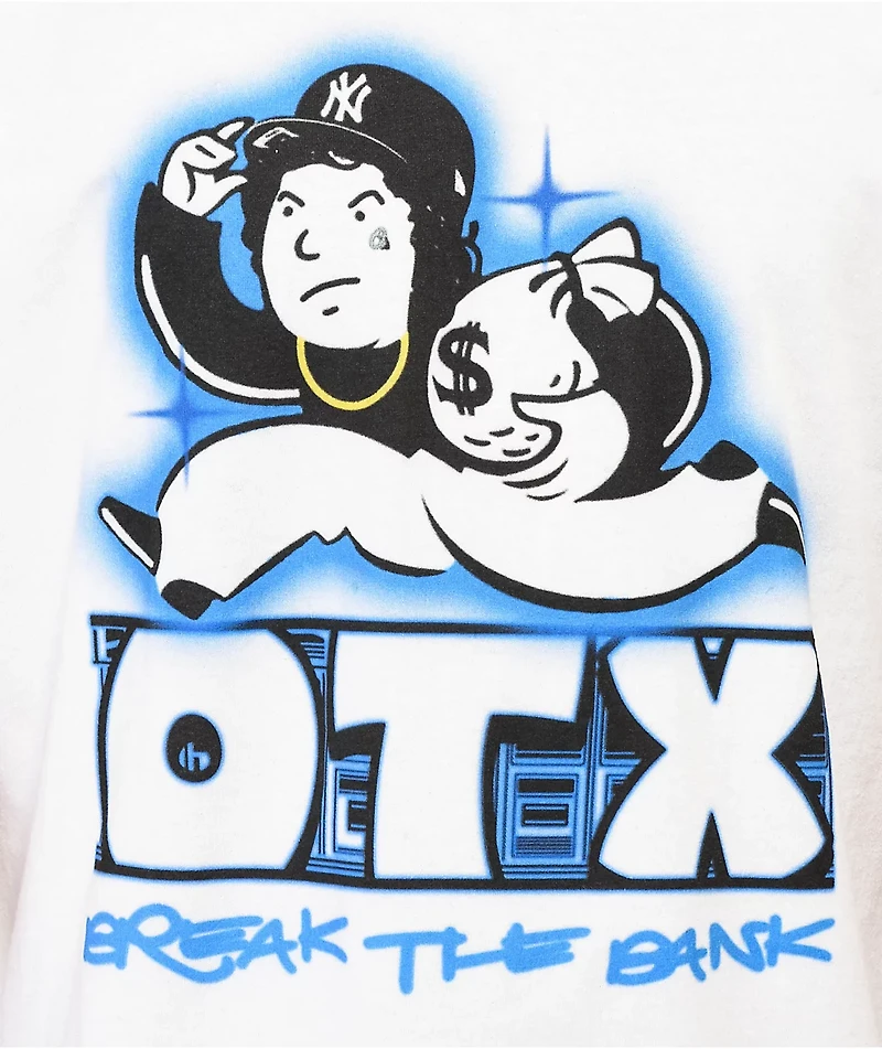 OTX BOYZ  Break The Bank Graffiti White T-Shirt