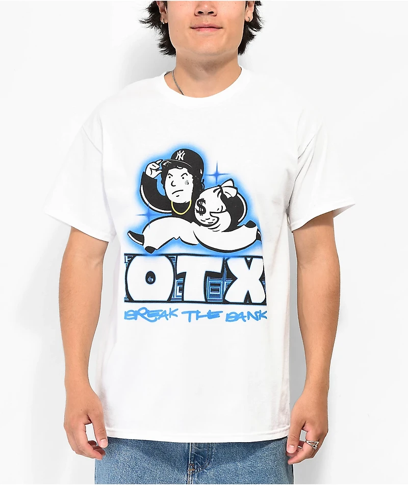 OTX BOYZ Break The Bank Graffiti White T-Shirt