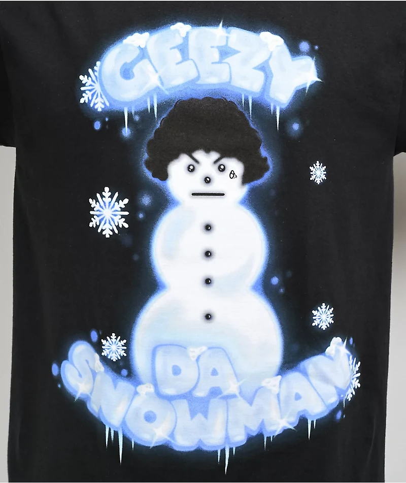 OTX BOYZ Airbrush Snowman Black T-Shirt