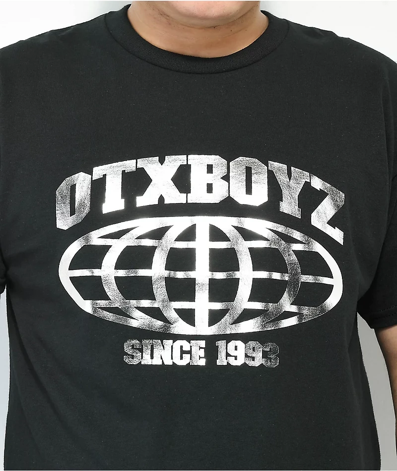 OTX BOYZ Globe Foil Black T-Shirt